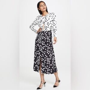 BNWT — Self-Portrait Jersey Crepe Daisy Printed Dress — Size 6
